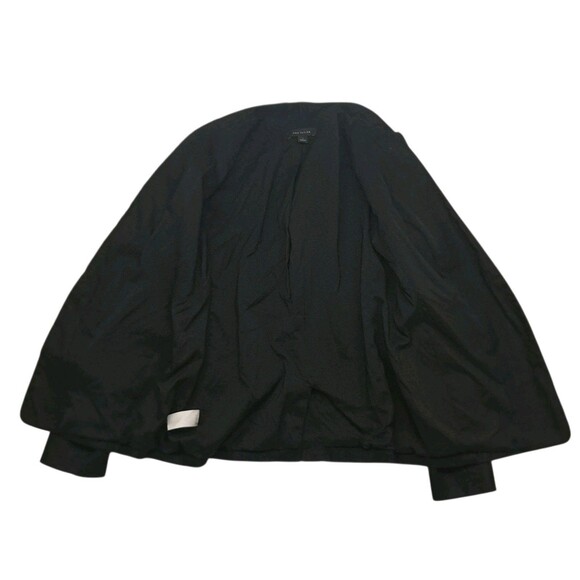 Ann Taylor Blazer Jacket Womens 4 Black Cutaway Linen Blend One Button Work 2024 - Picture 4 of 10